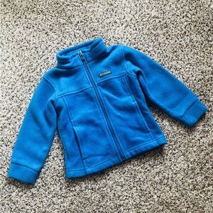 Columbia Fleece Jacket Toddler 3T Blue Full Zip Boy Girl Outerwear Winter Baby
